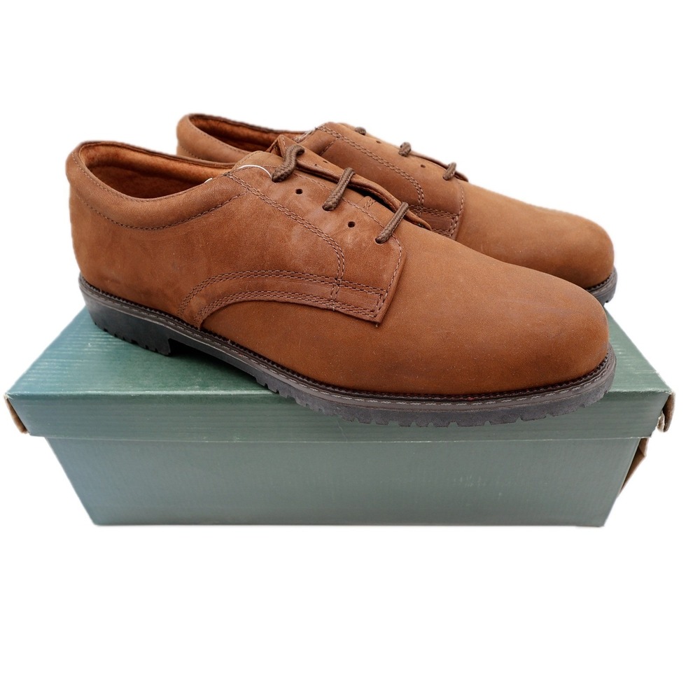 Nunn Bush Bucks Mens 10.5 M Vintage Brown Oiled Leather Oxford Shoes 83884-02